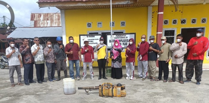 Cegah DBD, Kelurahan Pujud Selatan Lakukan Fogging Massal