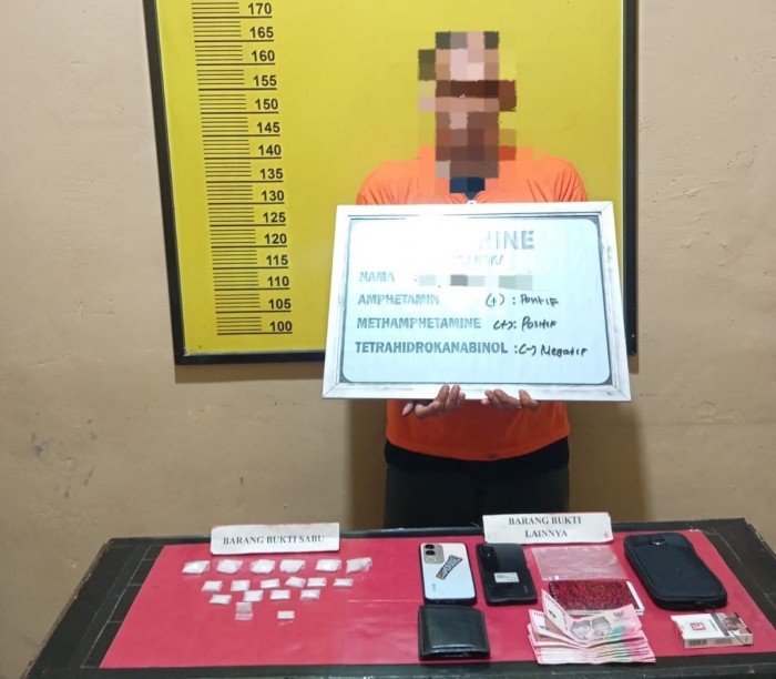 Simpan 39,84 Gram Sabu di Rumah, Pria di Tanjung Medan Rohil Ditangkap Polisi