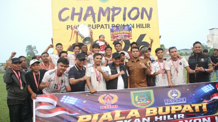 PSSI Rohil Sukses Gelar Turnamen Sepak Bola, Pertemukan Tim Rayon I dan II